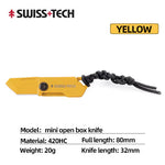 Swiss Tech ST014008 Mini Opening Knife Folding Multi-function Portable Car Keychain Express Outdoor Hunting Camping Gift EDC