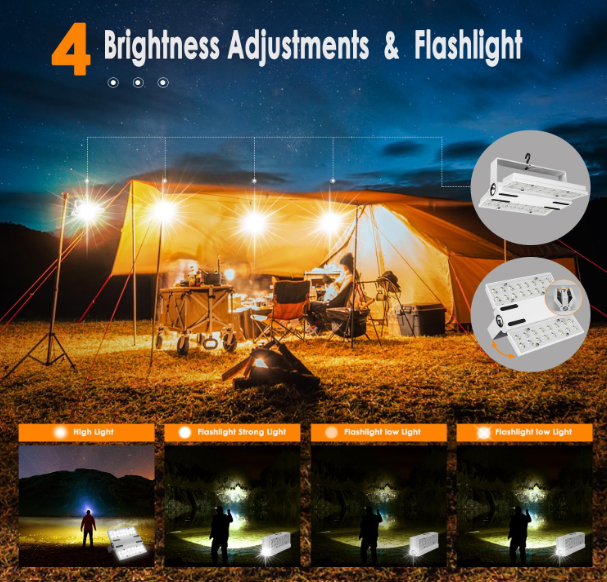 2 in 1 Solar & USB Camping Light Lantern Flashlight Foldable | X-6609