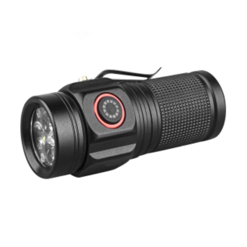LED Flashlight Mini Adventure Torch Portable Strong Lamp W/Tail Magnet Pen Clip or Safety Belt Cutter