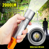 Super Bright Mini Keychain Flashlight Built-in 18650 Battery Type-C Rechargeable Torch Wateproof Fishing Camping Lamp