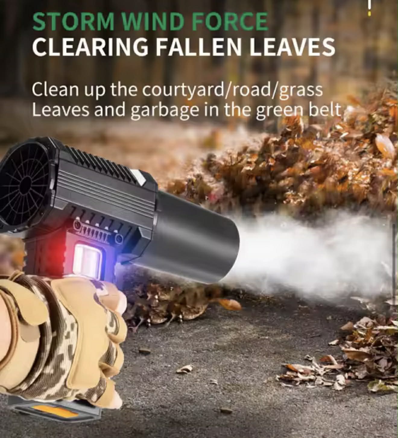 F029 Violent Fan Dual Blow-Suction W/Light+2*Attachments
