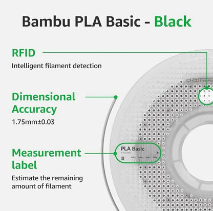 Bambu Lab PLA Basic 3D Filament W/Spool | 1KG