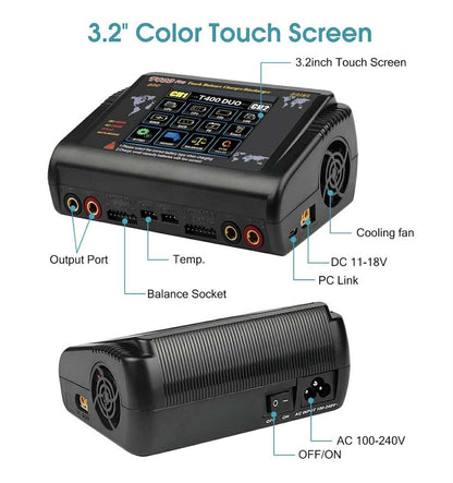 HTRC T400 Pro Dual Channel RC Lipo Battery Charger/Discharger