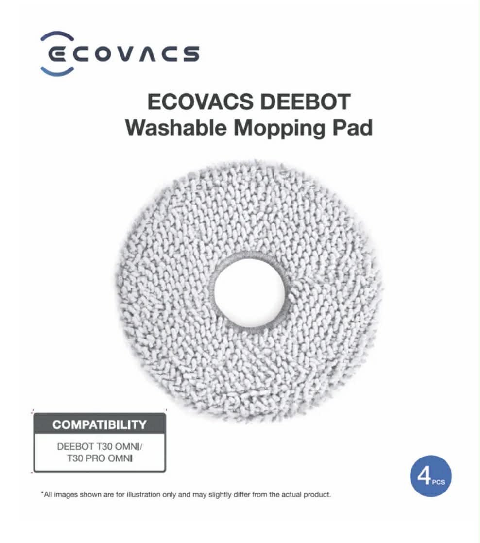 ECOVACS DEEBOT T30 PRO OMNI Washable Mopping Pads | 4Pk