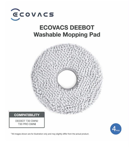 ECOVACS DEEBOT T30 PRO OMNI Washable Mopping Pads | 4Pk
