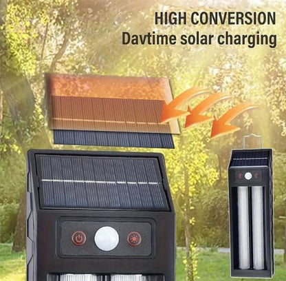 Solar Sensor Wall Lamp + Bottom Ambient Light W/Hanging Hook | HW 668-2