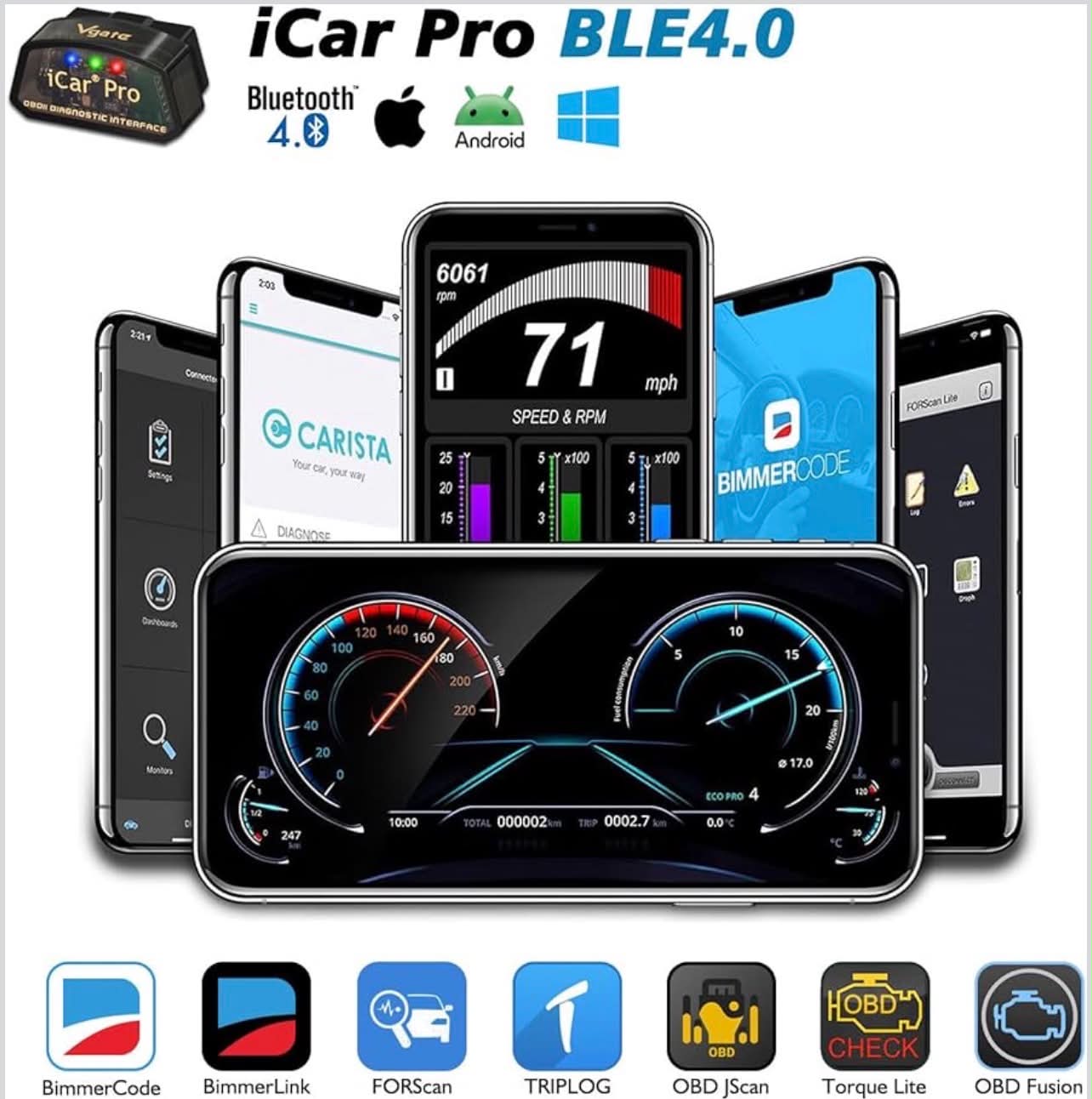 Vgate iCar Pro BLE4.0 OBDII Diagnostic