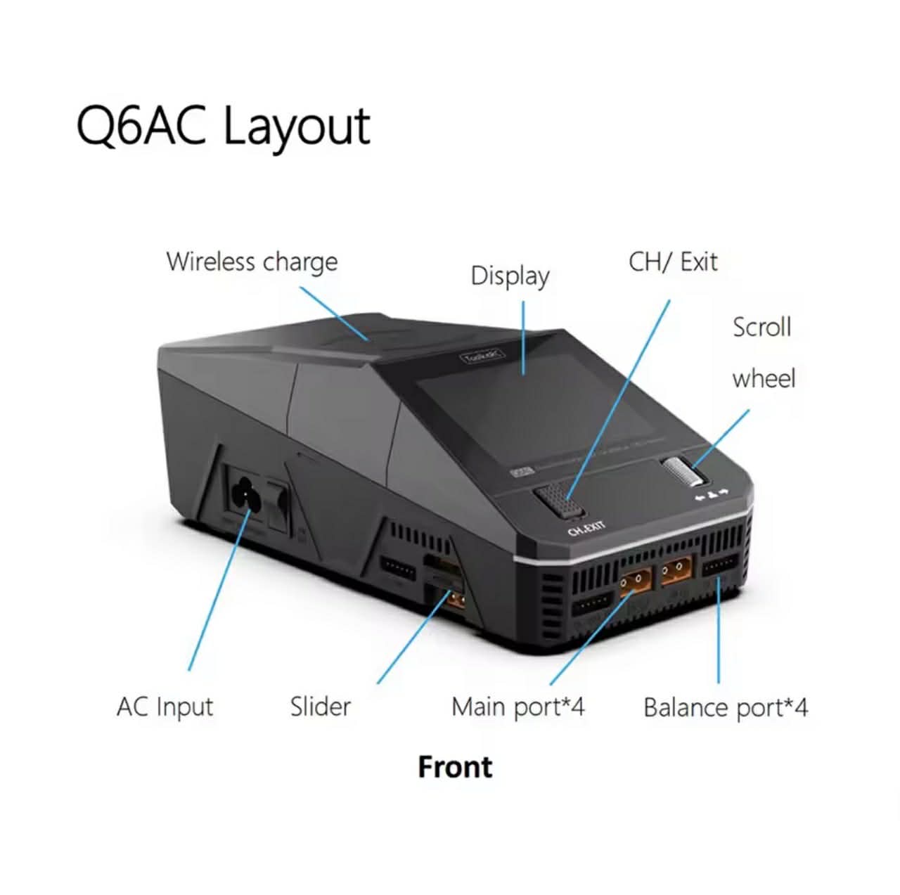 ToolkitRC Q6AC Quad AC/DC Smart Charger | TK12900