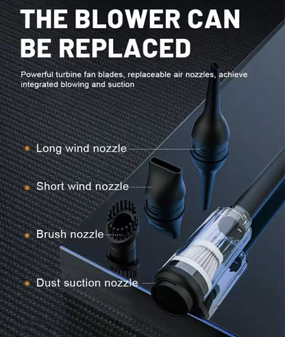 3in1 Mini Fan Blower / Vacuum / Light W/4 Nozzle | F028