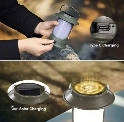 Portable Dual Solar/USB Camping LED Lantern | LY17