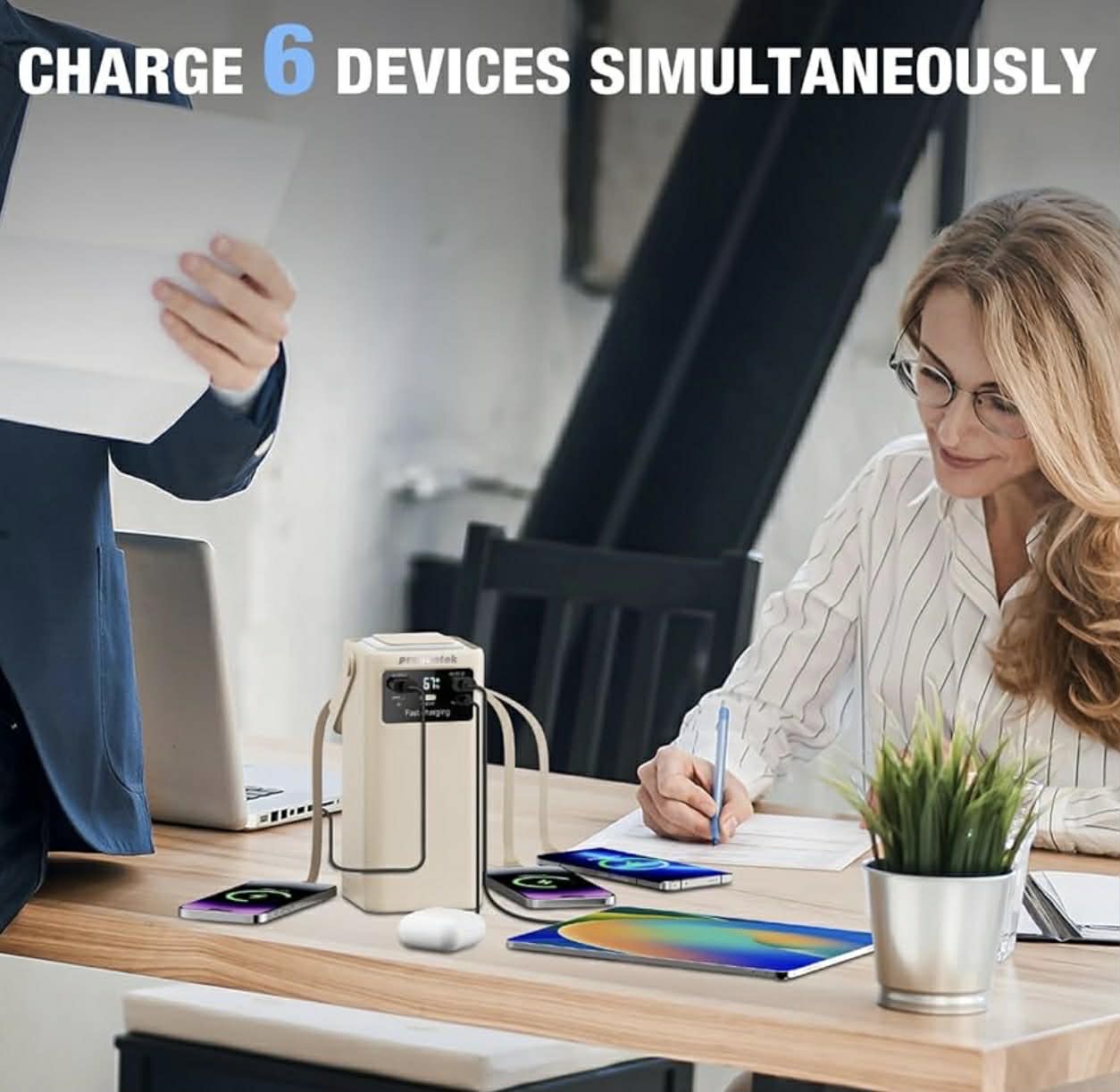 6in1 Power Station 80000mAh PD Fast Charge W/Built-in Cable | AS49