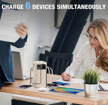 6in1 Power Station 80000mAh PD Fast Charge W/Built-in Cable | AS49