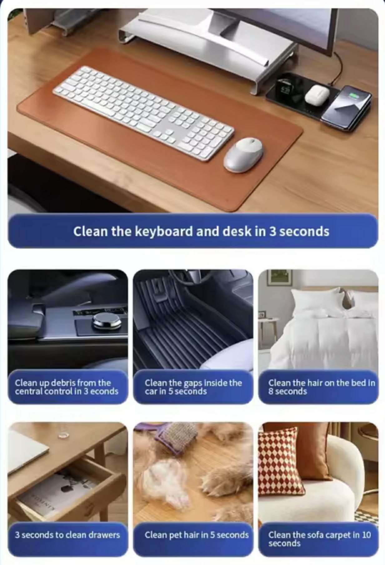 F021 Violent Fan Handheld Magnet W/Tactical Belt Clip & 4 Nozzle