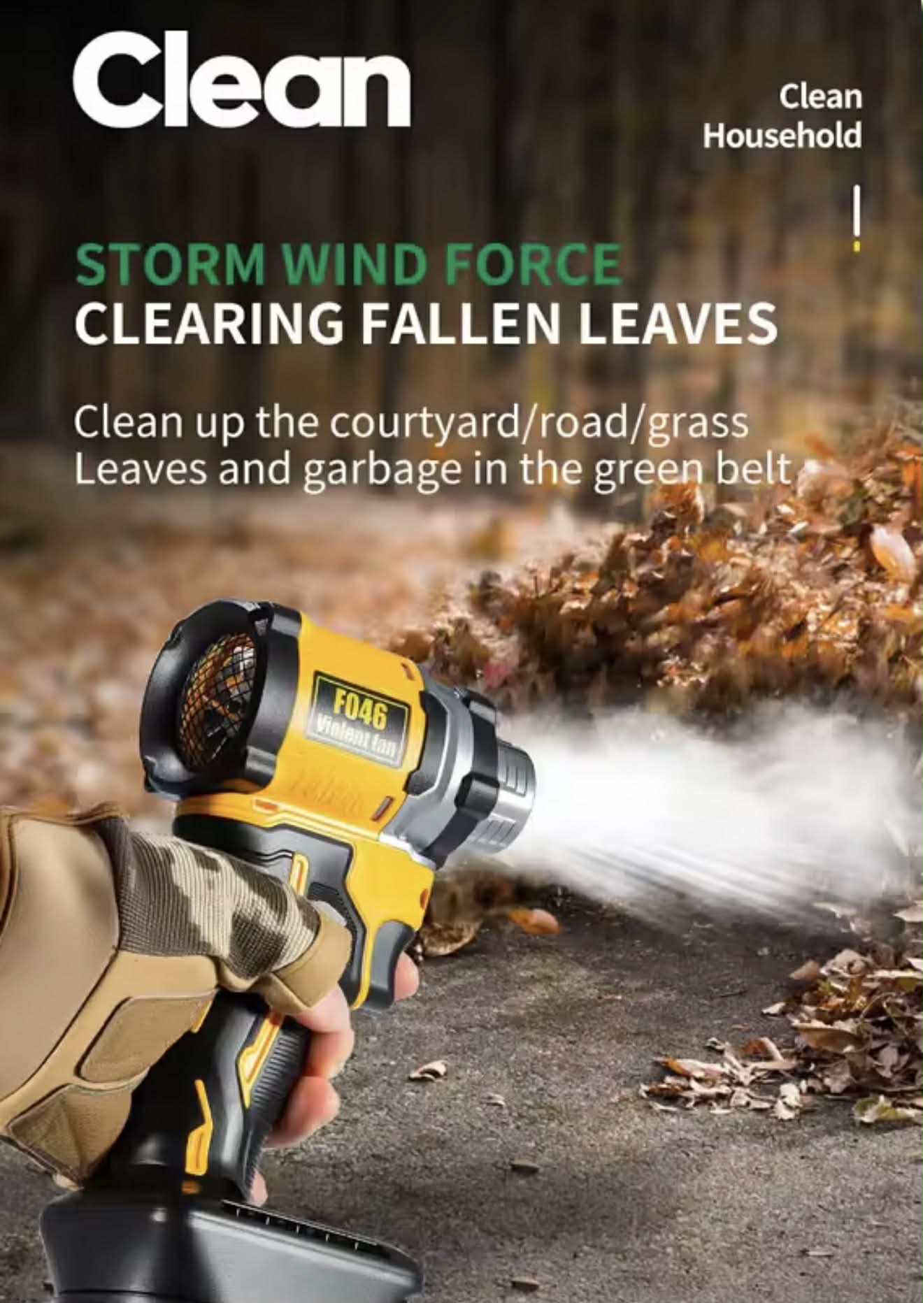 F046 Violent Fan Handheld Blower W/18V Battery Pack | Makita Battery Compatible