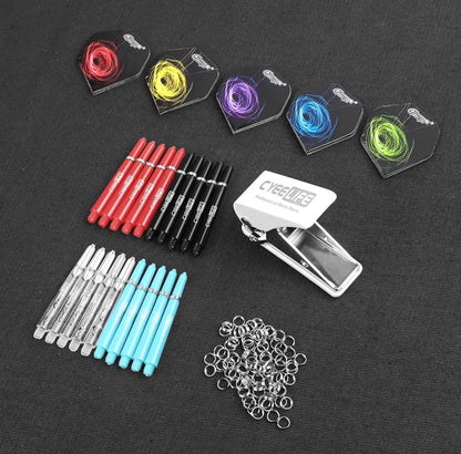 CyeeLife Dart Flights Puncher Kit | Hole Punch+Spring+Shafts+Flights