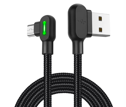 2PK Mcdodo CA-5772 USB A to Micro-USB 90° Charging & Data Transfer Cable W/Lights