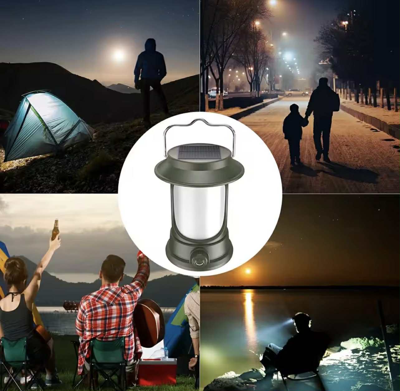 Portable Dual Solar/USB Camping LED Lantern | LY17