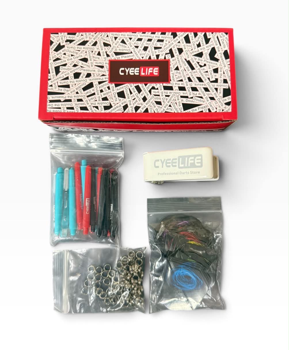 CyeeLife Dart Flights Puncher Kit | Hole Punch+Spring+Shafts+Flights