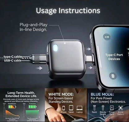 Full Charge Separator USB-C AI Smart Auto Power-Off Disconnect 140W