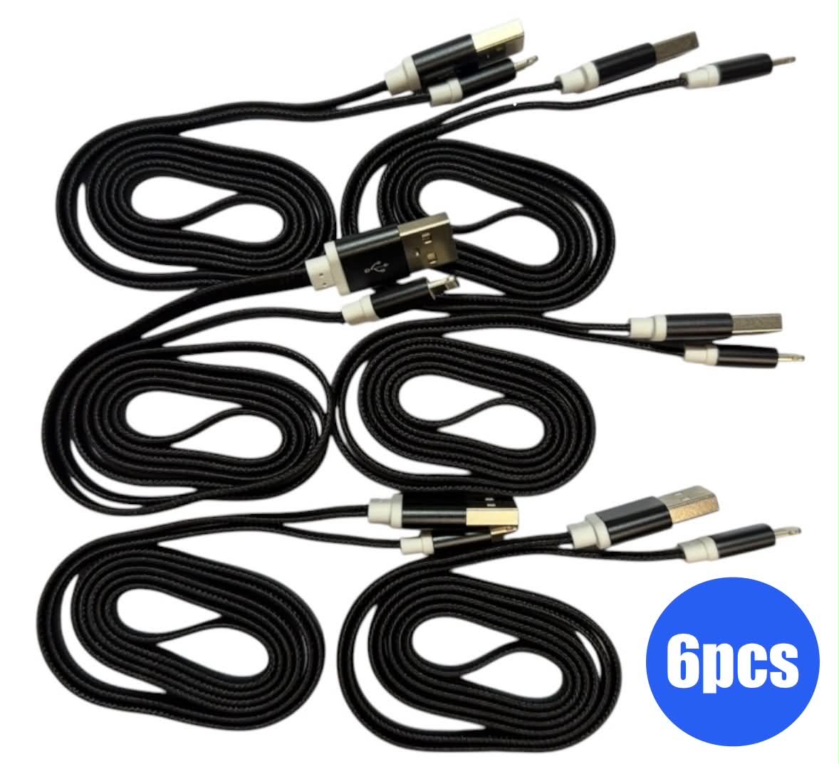 USB A to Lightning Flat Nylon Woven Charging Cable