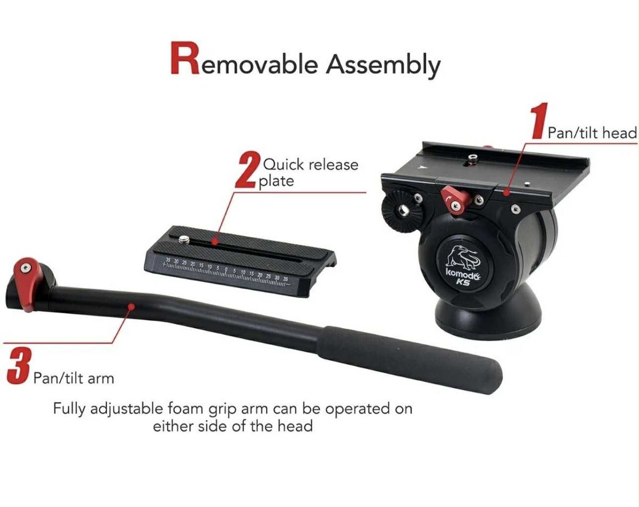 iFOOTAGE Komodo K5 Fluid Head Video Tripod Head