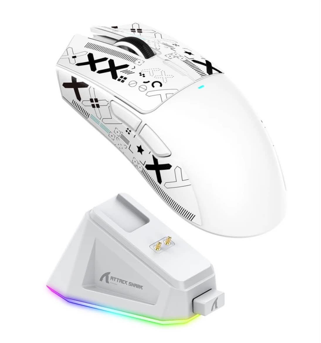 ATTACK SHARK X11 Gaming Mouse W/Magnetic Charging Dock RGB LED