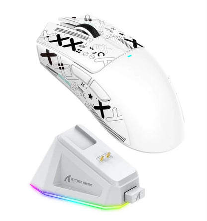 ATTACK SHARK X11 Gaming Mouse W/Magnetic Charging Dock RGB LED