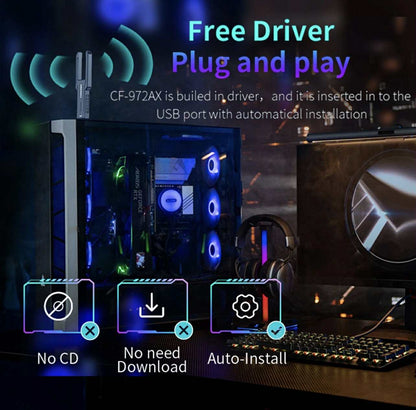 COMFAST AX5400 WiFi 6 USB Adapter | CF-972AX
