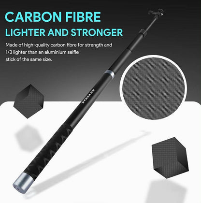 REYGEAK Carbon Fiber Selfie Stick Monopod | Action Cam