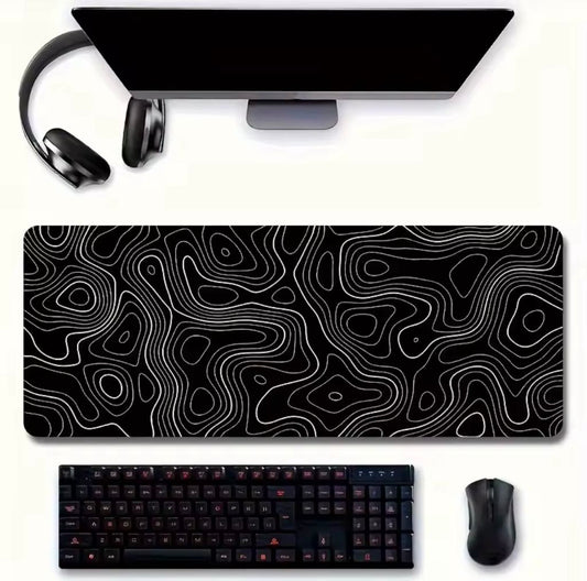 Topographic Large Gaming Mouse Pad Non-Slip Base