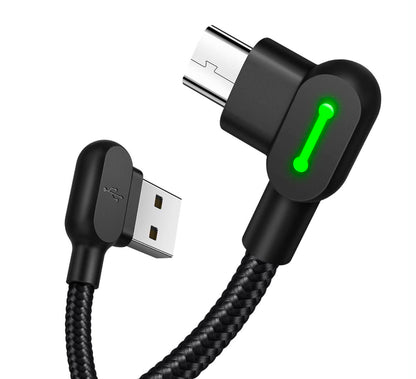 2PK Mcdodo CA-5772 USB A to Micro-USB 90° Charging & Data Transfer Cable W/Lights