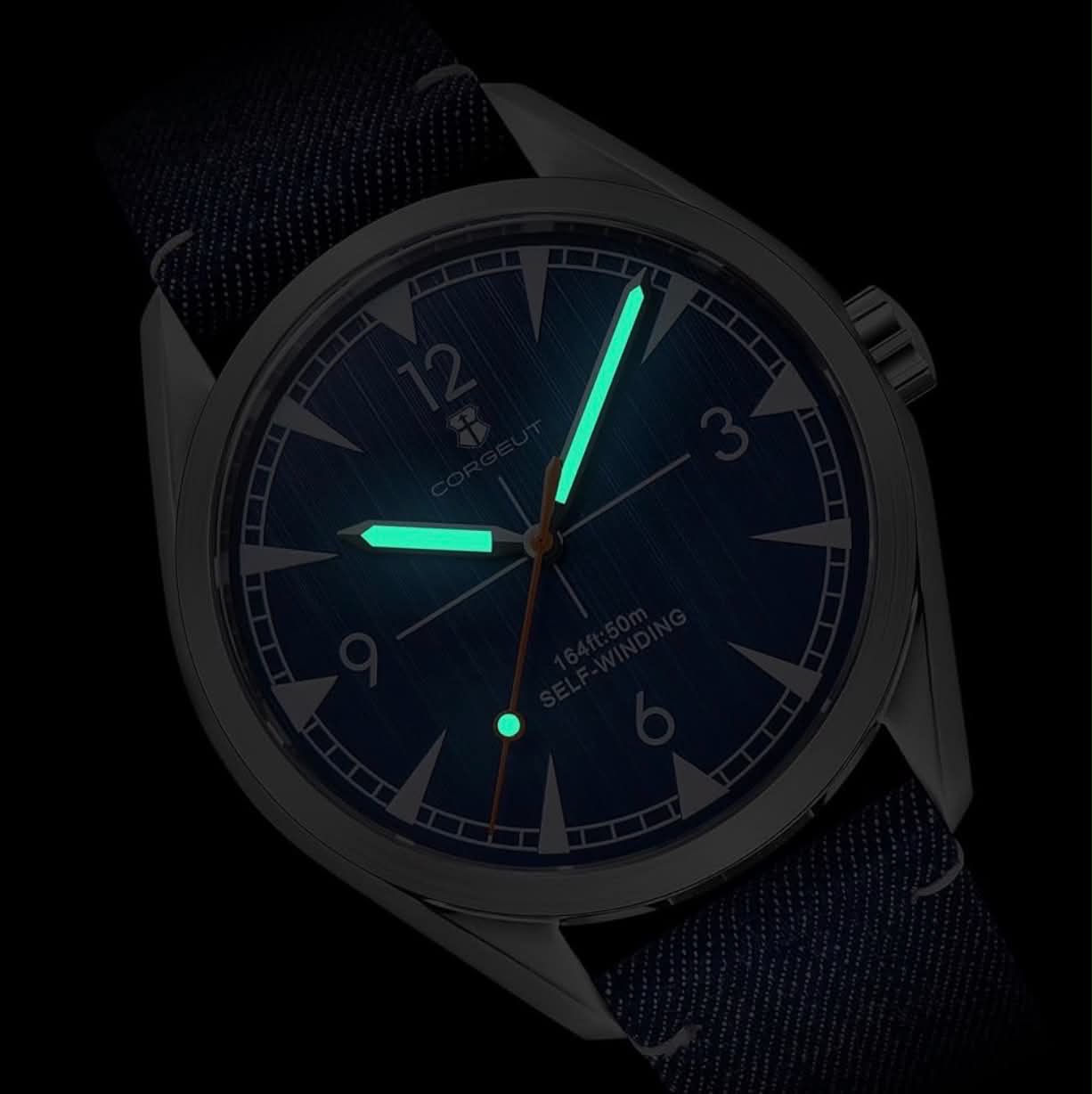 CORGEUT 6010A Japanese Mechanical Automatic Watch - 41mm