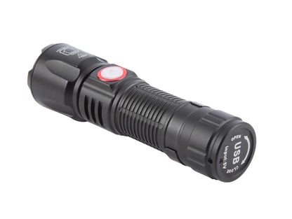 White Laser Mini USB Flashlight W/Clip