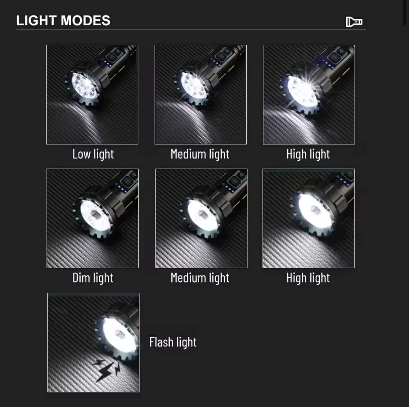 White Laser + COB Camping Lamp Flashlight | 609