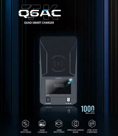 ToolkitRC Q6AC Quad AC/DC Smart Charger | TK12900
