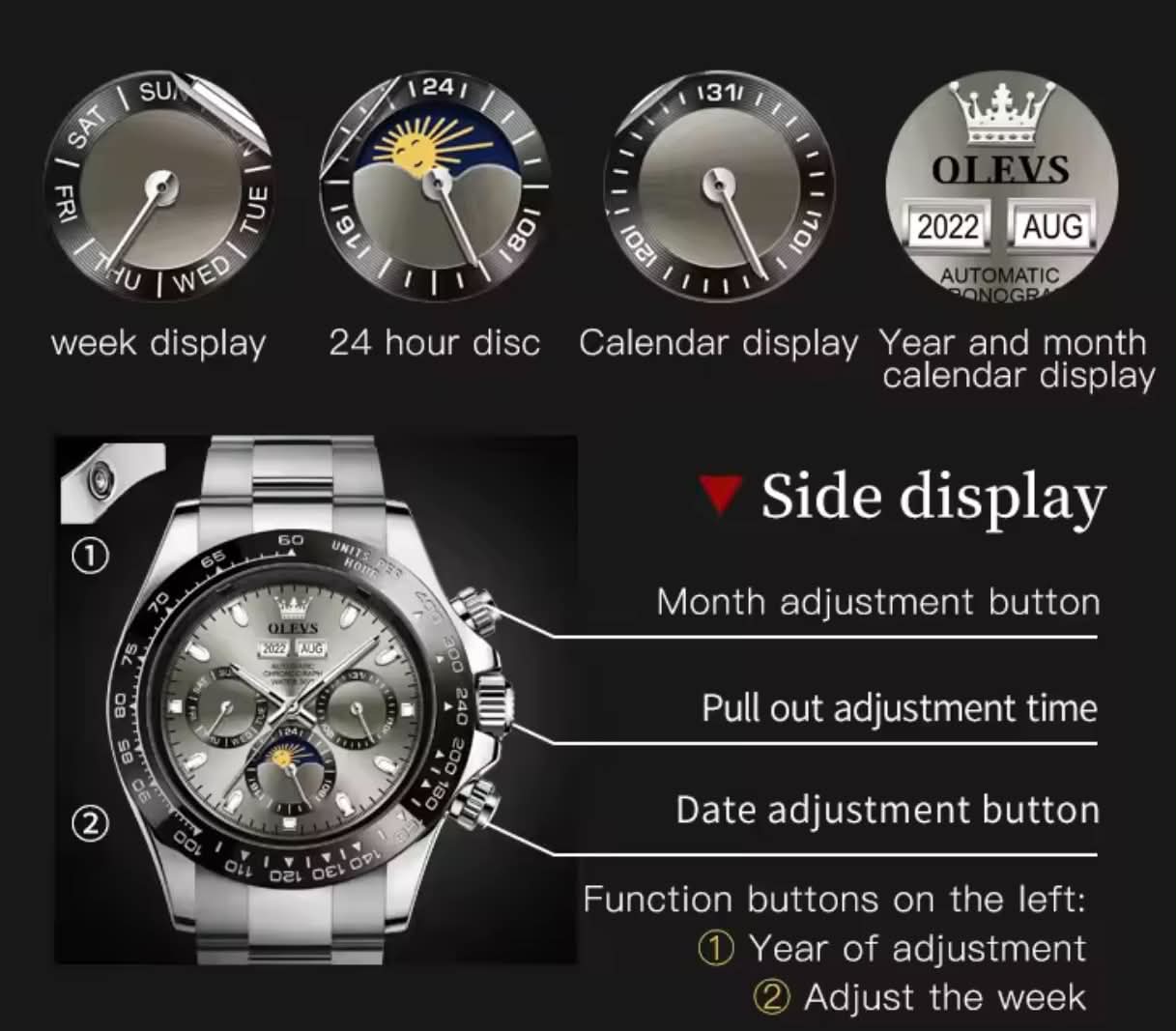 OLEVS 6654 Luxury Automatic Mechanical Watch