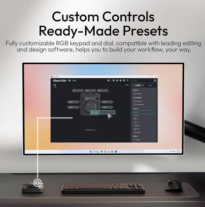 ULANZI DIAL D100H Editing Keyboard | Windows and MacOS
