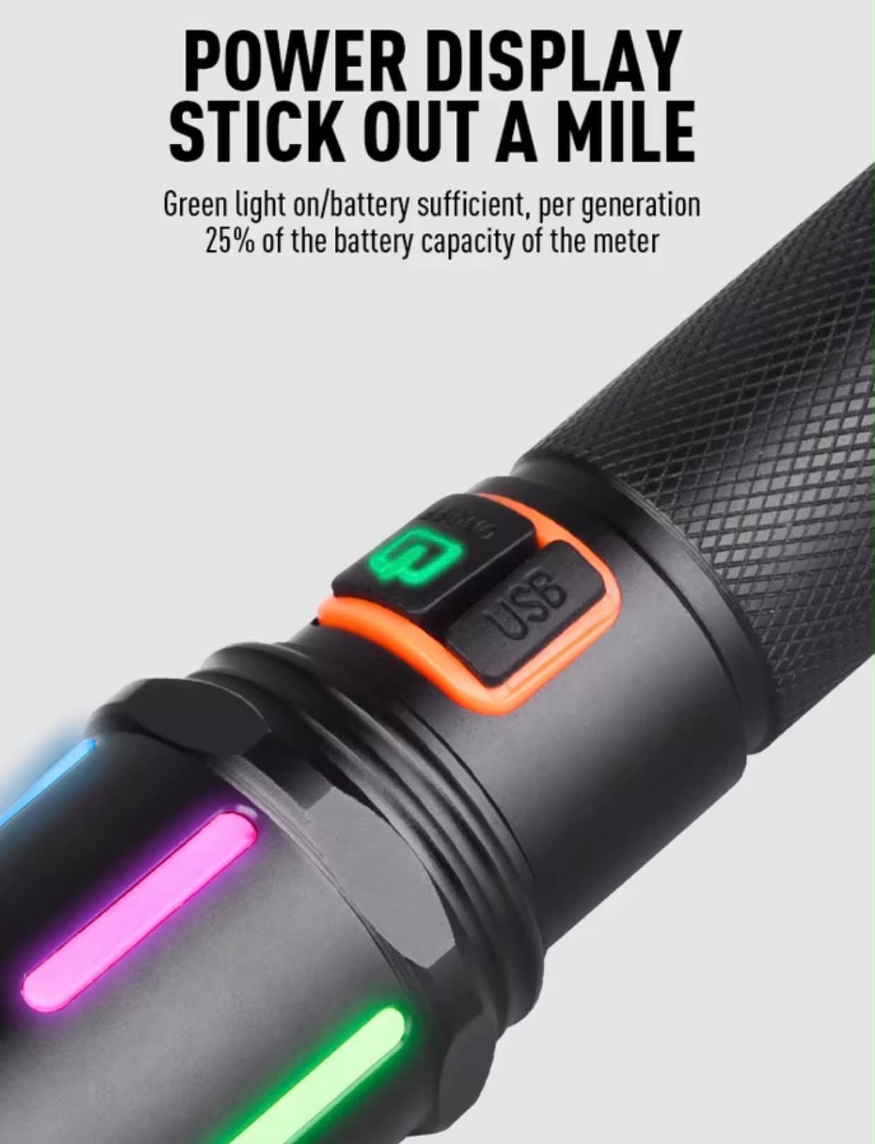 Power Styles Fluorescent White Laser LED Torch
