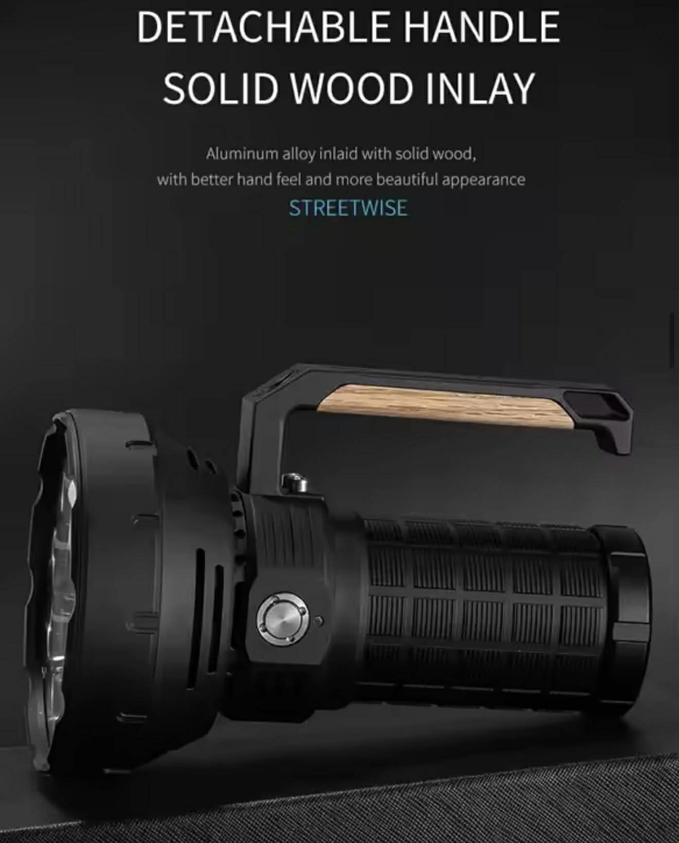 Light Canon Long Range Flashlight W/Solar Charge Box | W5221-1