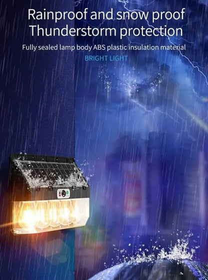 Tangsten Bulb Solar Wall Light W/Remote | 4 Bulb | W7116-4