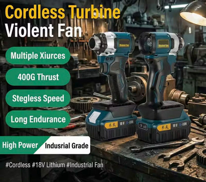 F046 Violent Fan Handheld Blower W/18V Battery Pack | Makita Battery Compatible