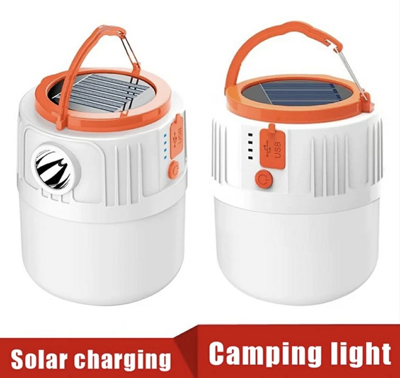HS-V66-1 Solar Camping Lamp Rechargeable W/Hook