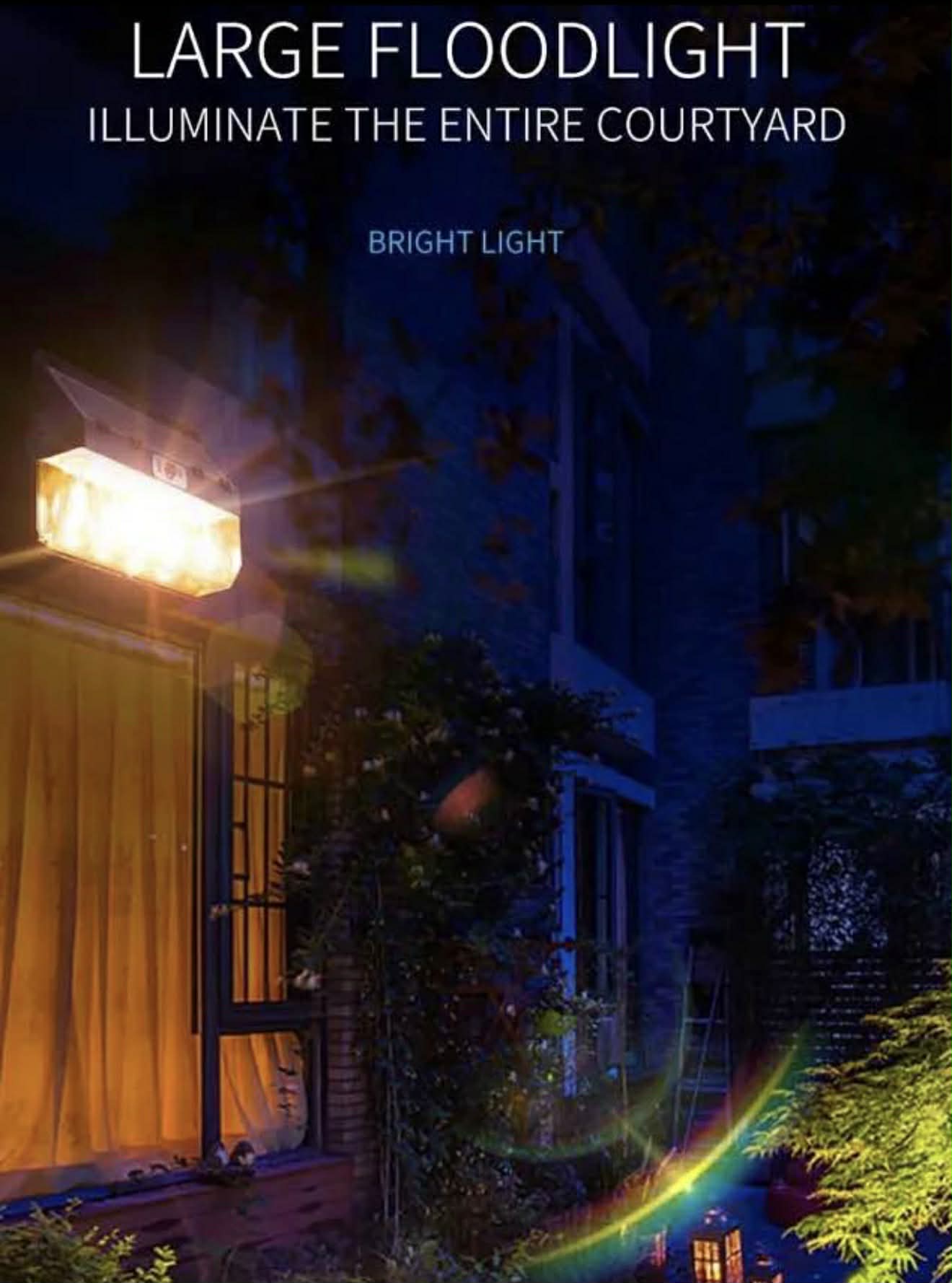 Tangsten Bulb Solar Wall Light W/Remote | 4 Bulb | W7116-4