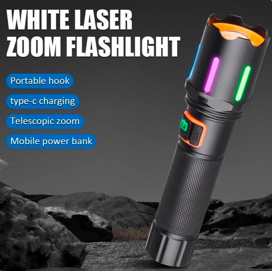 Power Styles Fluorescent White Laser LED Torch