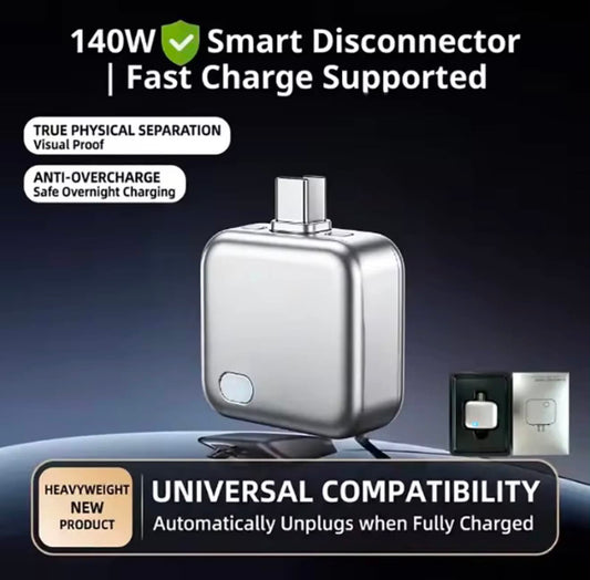 Full Charge Separator USB-C AI Smart Auto Power-Off Disconnect 140W