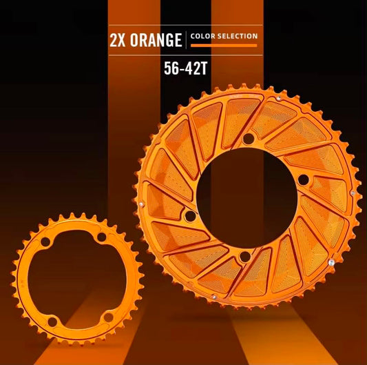 RYET Aero Road Bike Chainring 56-42T Bicycle Chainwheel | Road & TT Bikes