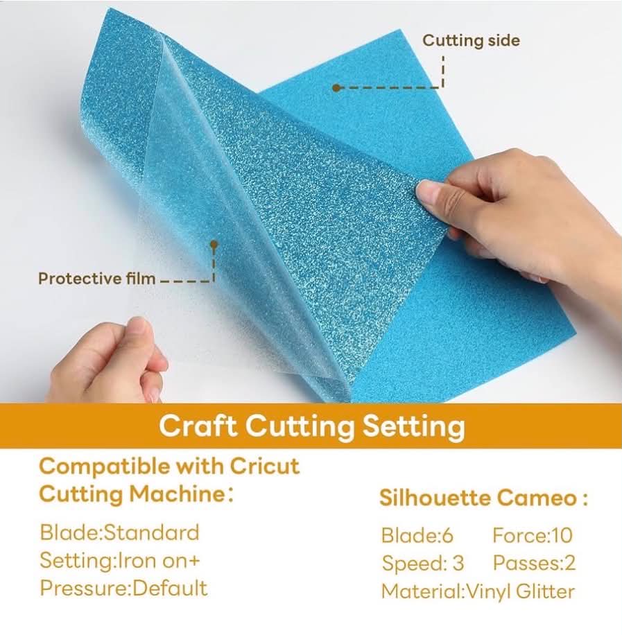HTVRONT Glitter Heat Transfer Vinyl - 13 Sheets 12" x 10"