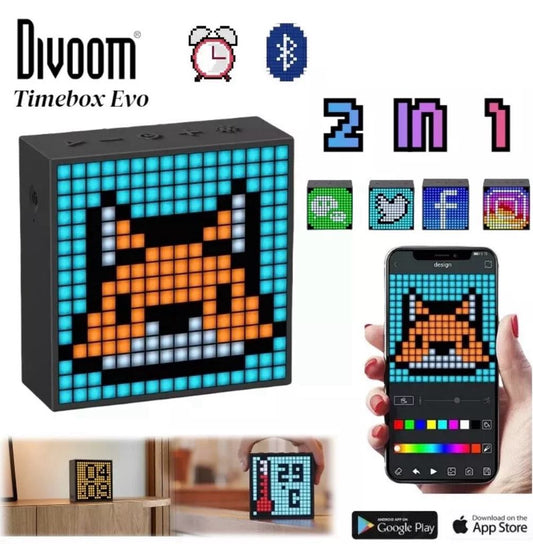 Divoom TimeBox-EVO — Pixel Art Smart Bluetooth Speaker