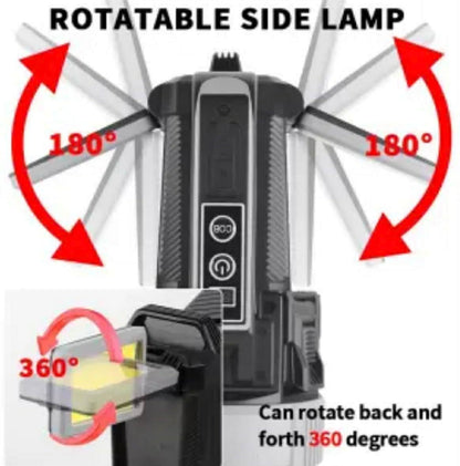 Dual-Light Pro Hand Lantern 3*LED+2*COB Telescopic Floodlights