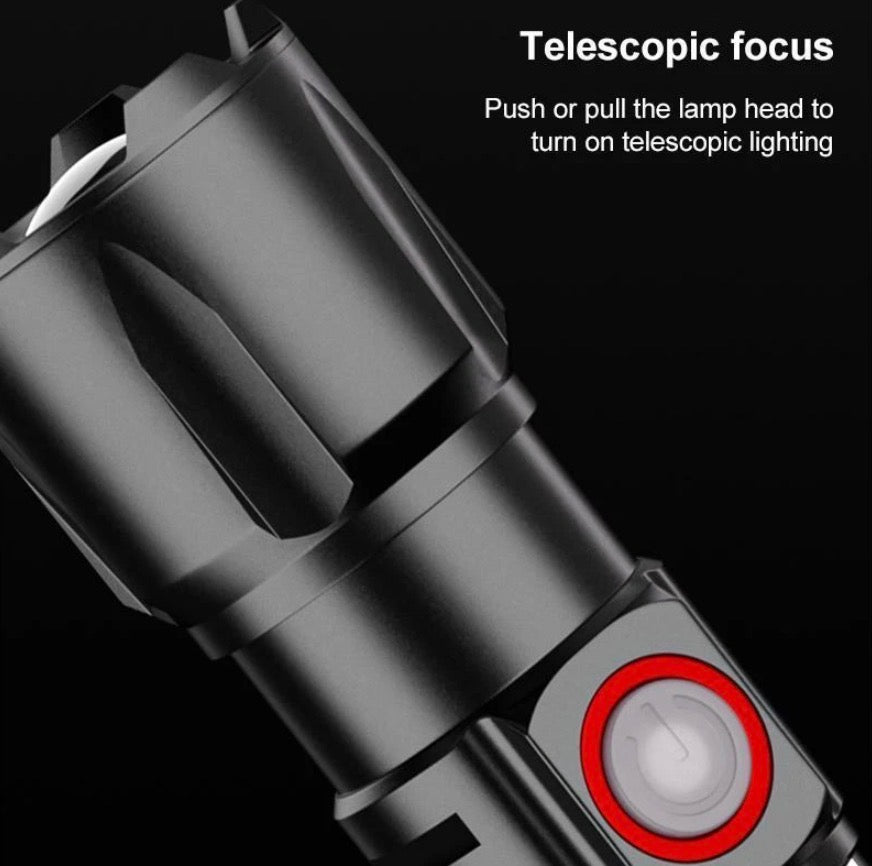 White Laser Mini USB Flashlight W/Clip